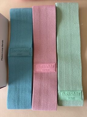 betterMe Pastel Pilates Loop Bands - 3 Pack New $60